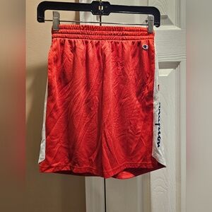 Champion Red and White Men's Athletic Shorts